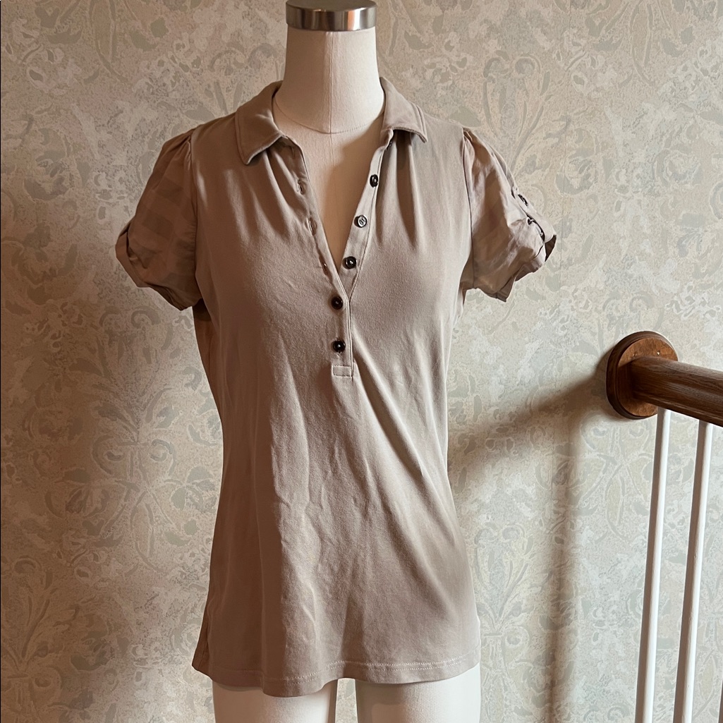Burberry Taupe Button-Down Shirt